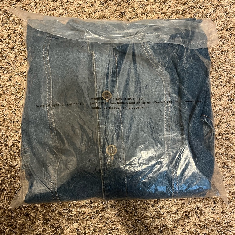 NWT Denim Blue Women's Shirt Dress - Picture 8 of 8